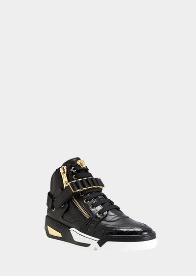 versace damen sneakers|Versace zipped high top sneakers.